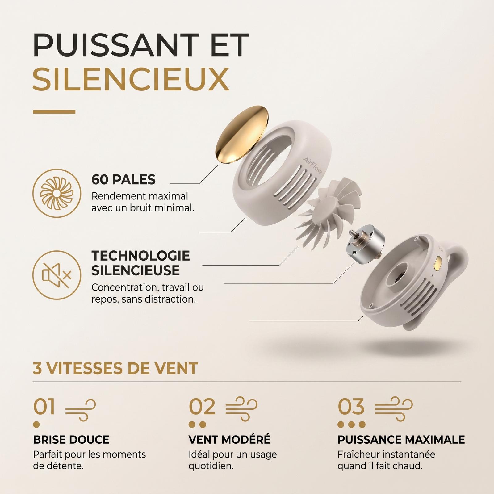 AirFlow™ Mini Ventilateur 360°